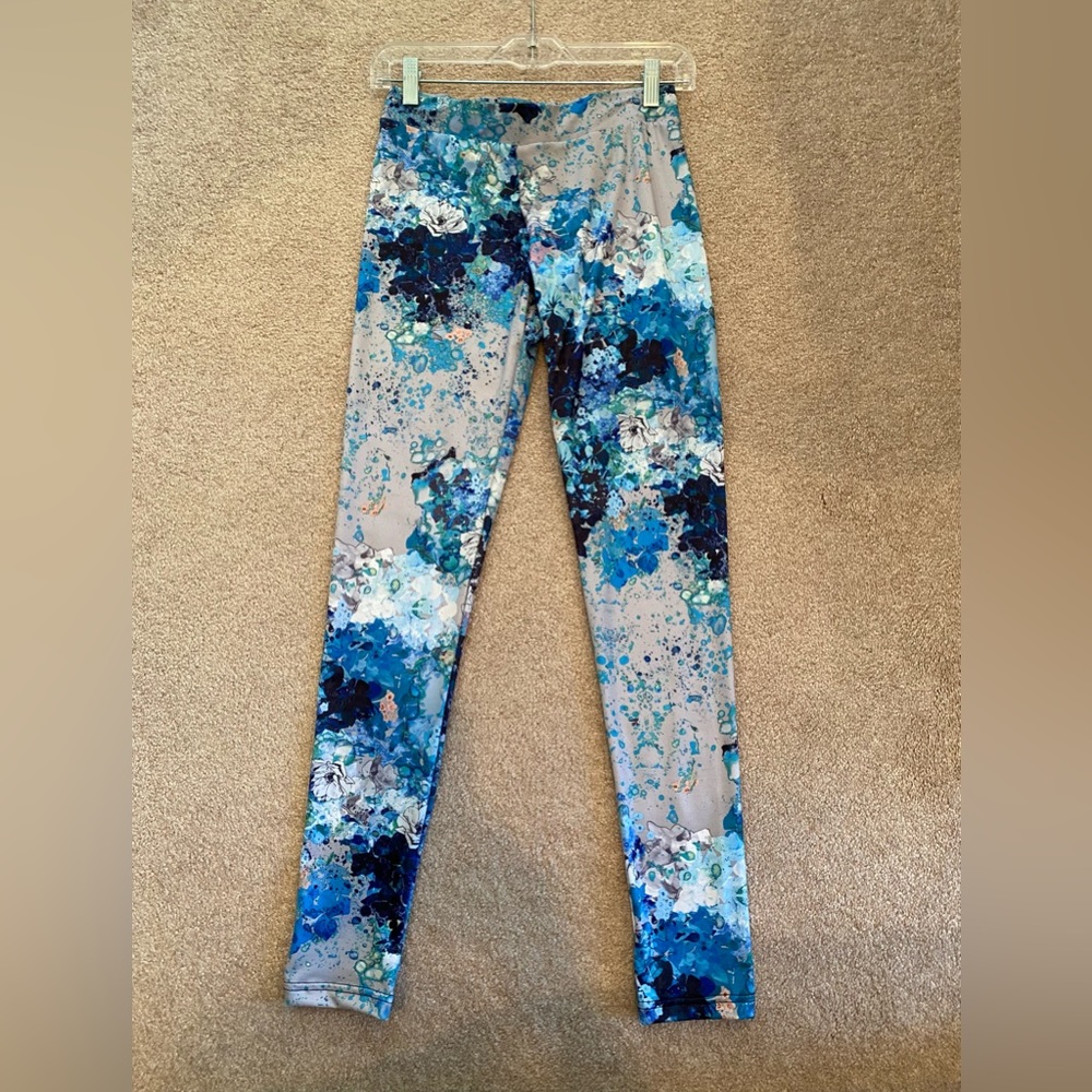 H&M Water Color Print Leggings size Small